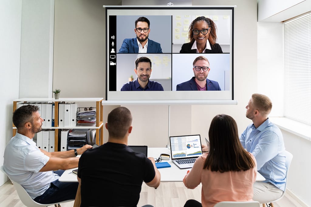 Online Video Conference Training Business Meeting In Office